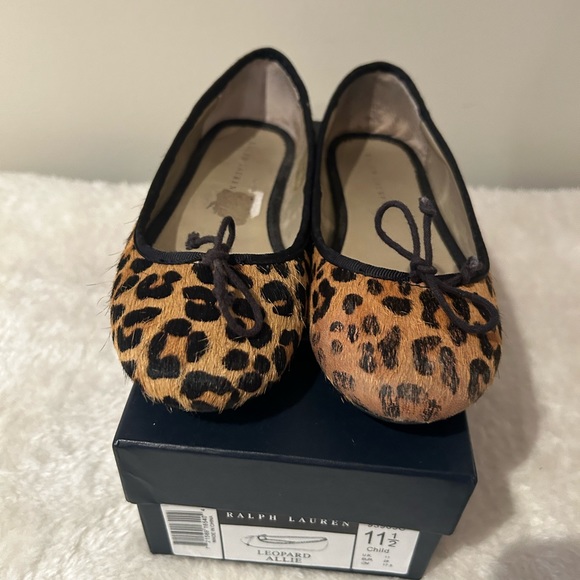 Ralph Lauren Kids Leopard Print Ballerinas - Picture 4 of 9